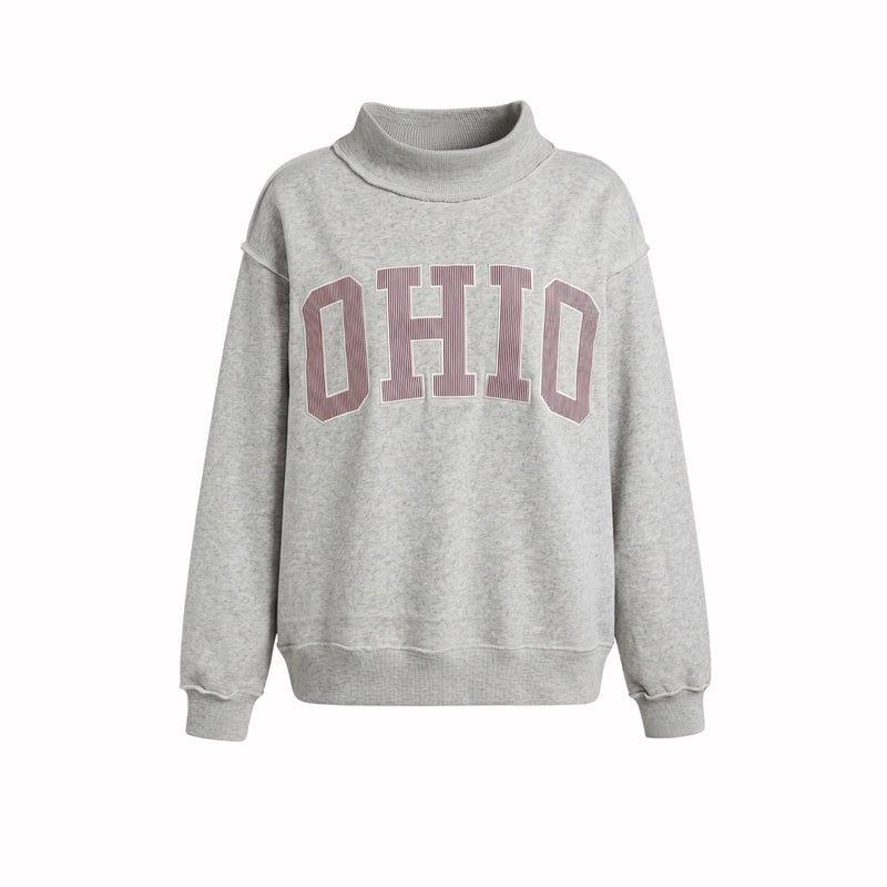 OHIO Varsity Mock-Neck Sweatshirt – Heather Gray