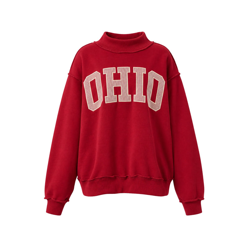 OHIO Varsity Mock-Neck Sweatshirt – Red