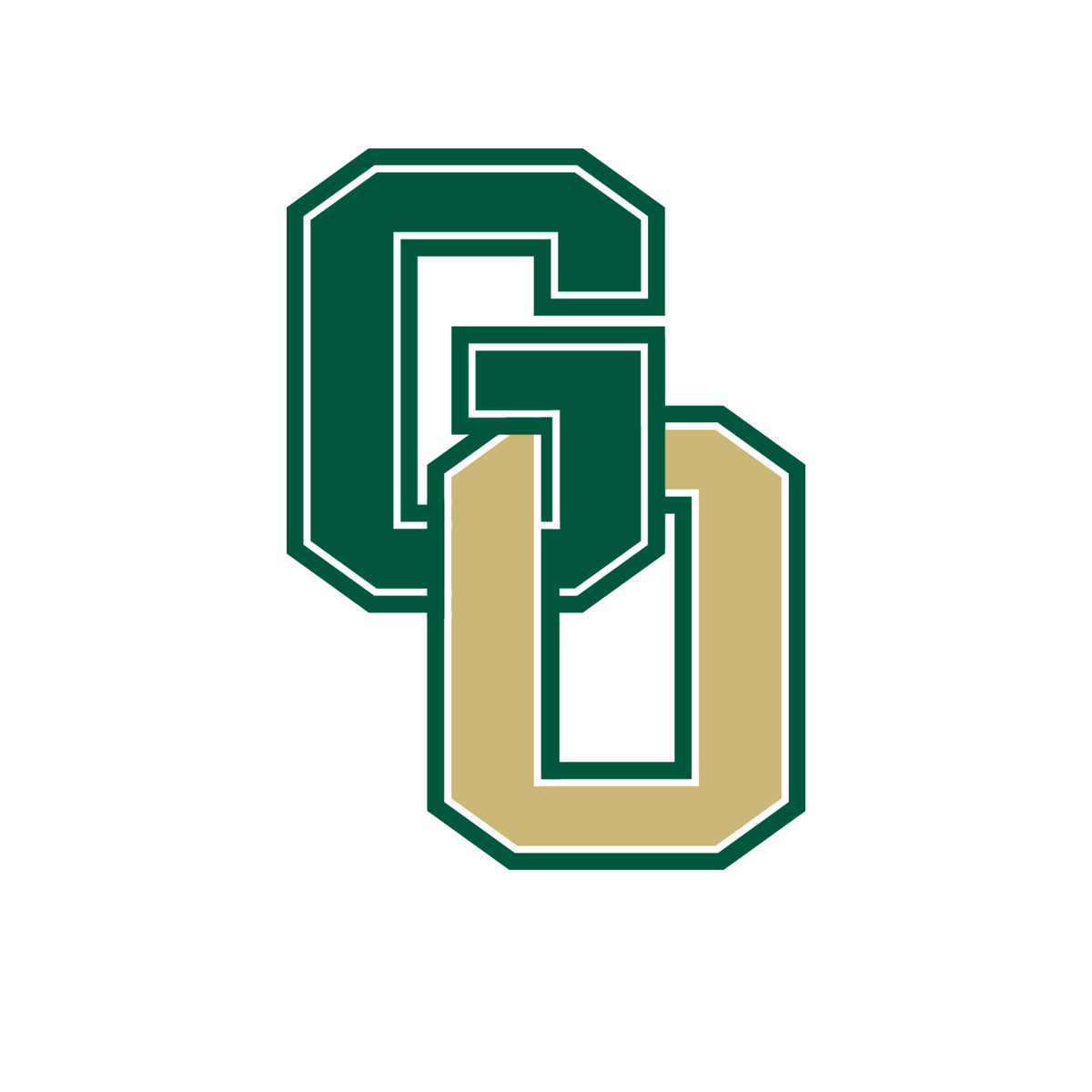 GlenOak Eagles green gold and white GO logo