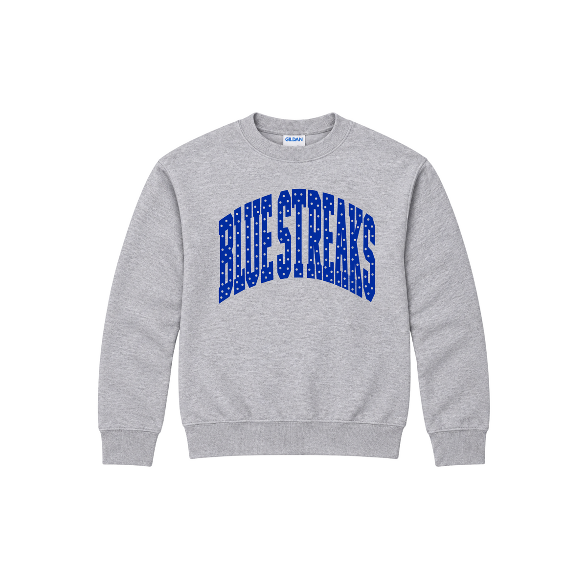 Lake Blue Streaks youth crewneck sweatshirt in sport gray