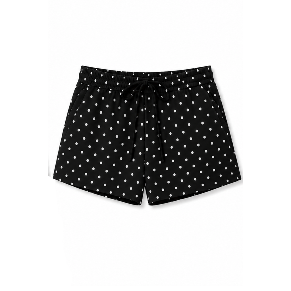 Black Dot Pull-On Shorts