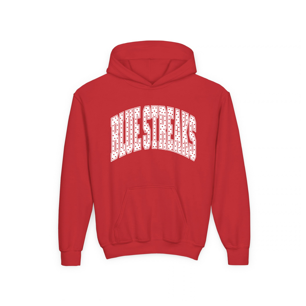 Lake Blue Streaks youth hoodie in red
