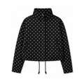 Black Dot Zip-Up Jacket