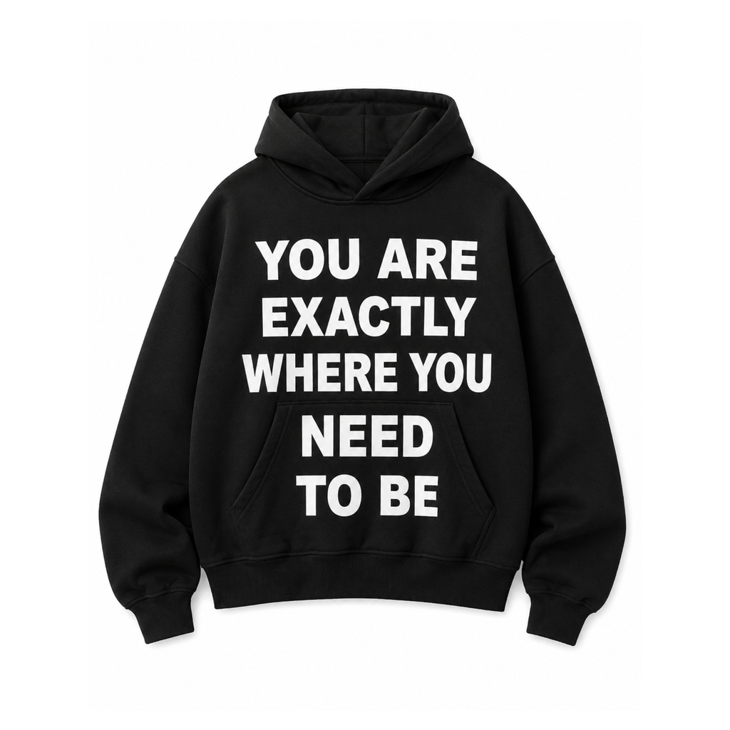 Exactly Where You Need to Be Oversized Hoodie – Black