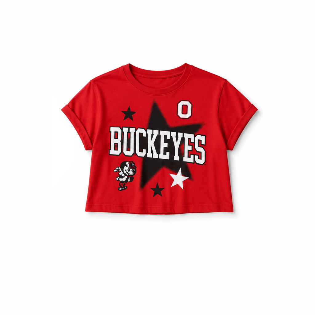 Buckeye Cropped Game Day Tee
