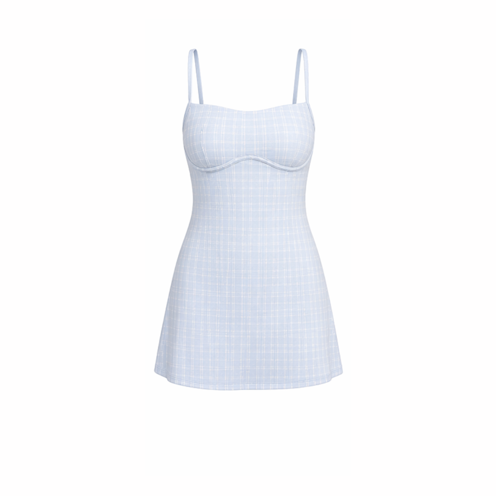 Gingham Blue Activewear Dress