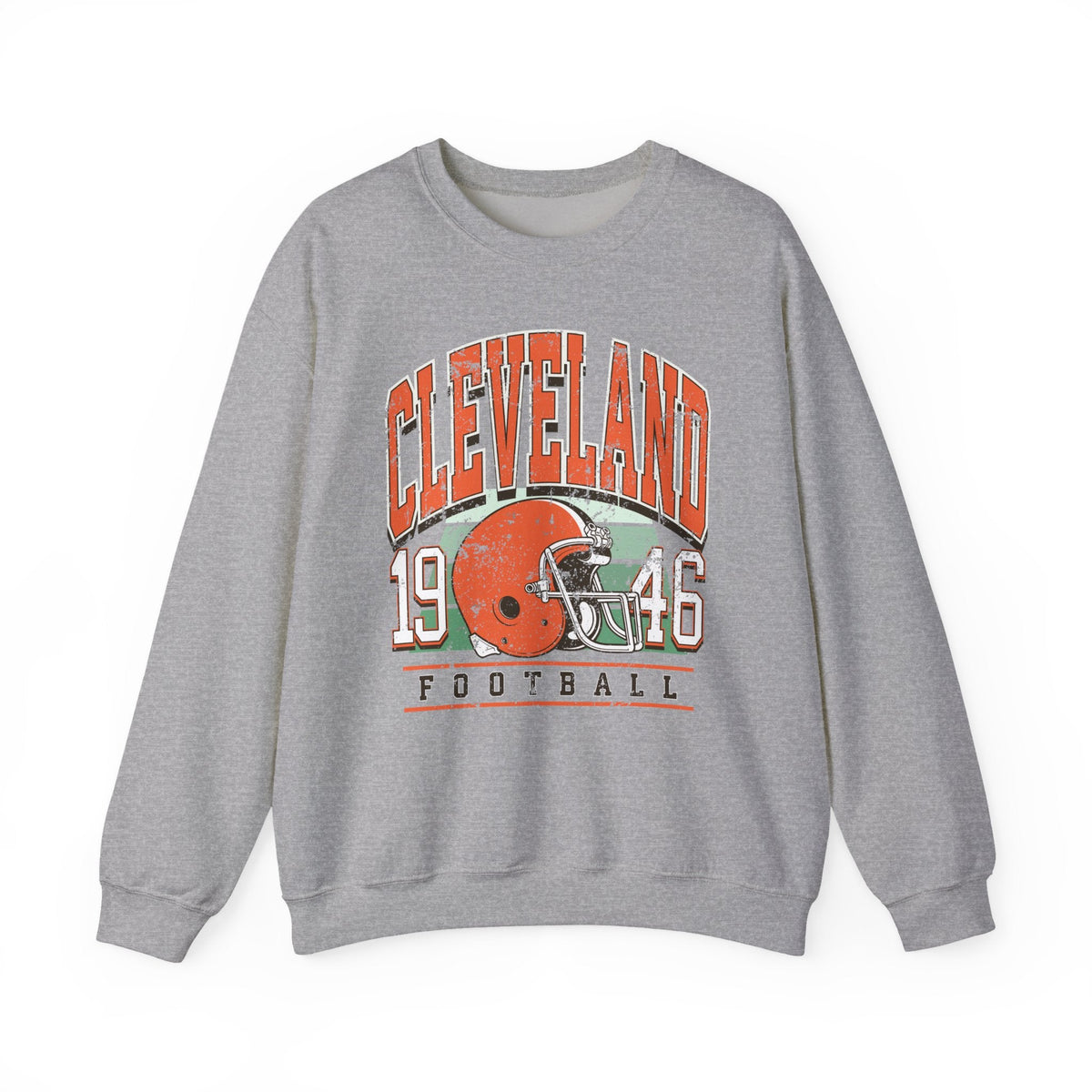 Cleveland retro 1946 football crewneck in sport gray