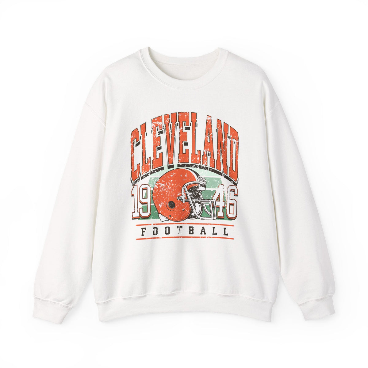 Cleveland retro 1946 football crewneck in white