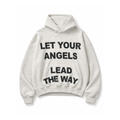 Let Your Angels Lead the Way Oversized Hoodie – Ash Gray