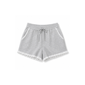 Cloud Dot Lace-Trim Lounge Shorts – Heather Grey