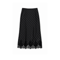 Midnight Dot Lace Midi Skirt