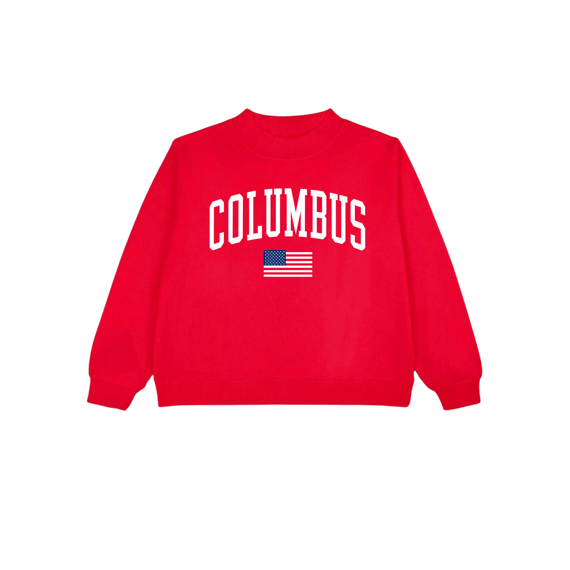 Columbus Flag Mockneck Sweatshirt