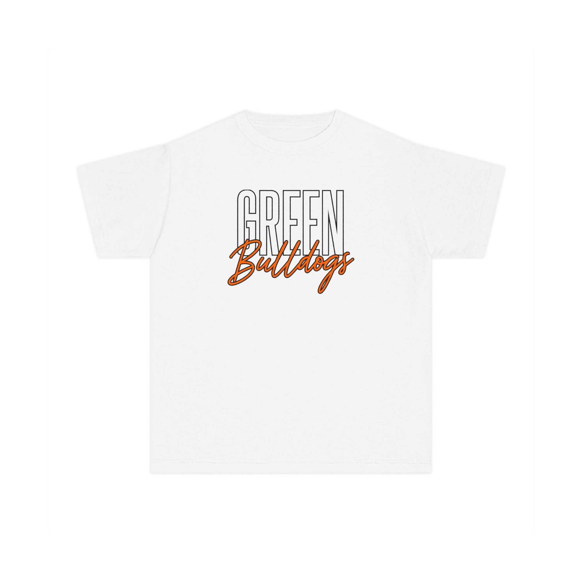 Green Bulldogs Varsity Script Youth Tee