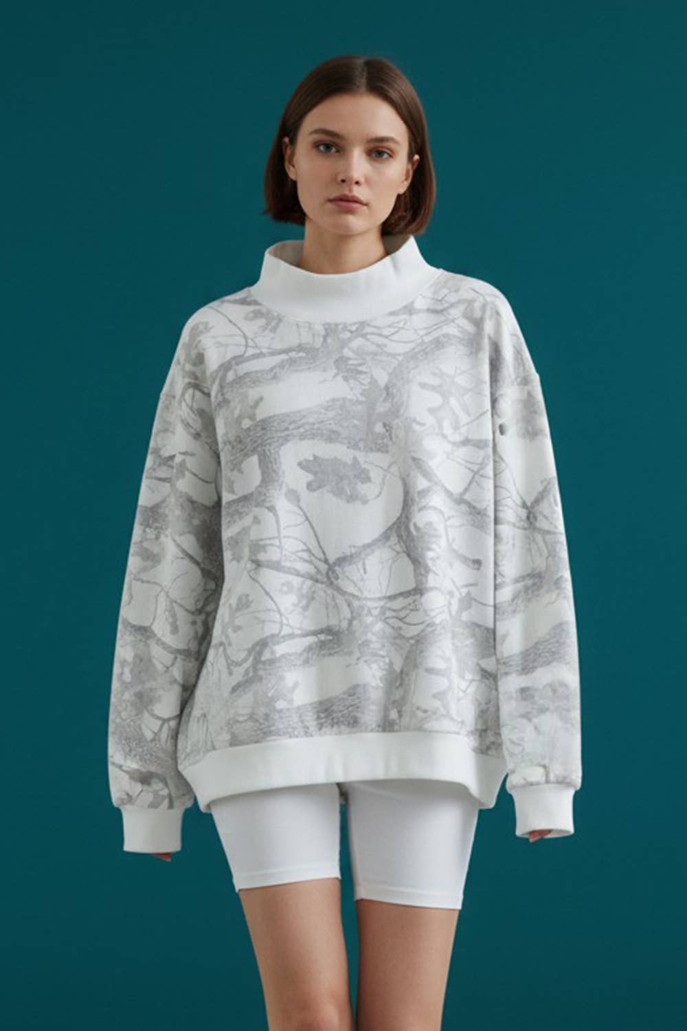 Custom Varsity Camo Mockneck Sweatshirt – Preorder