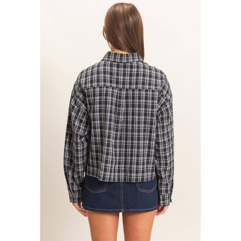 Plaid Button-Up Shirt