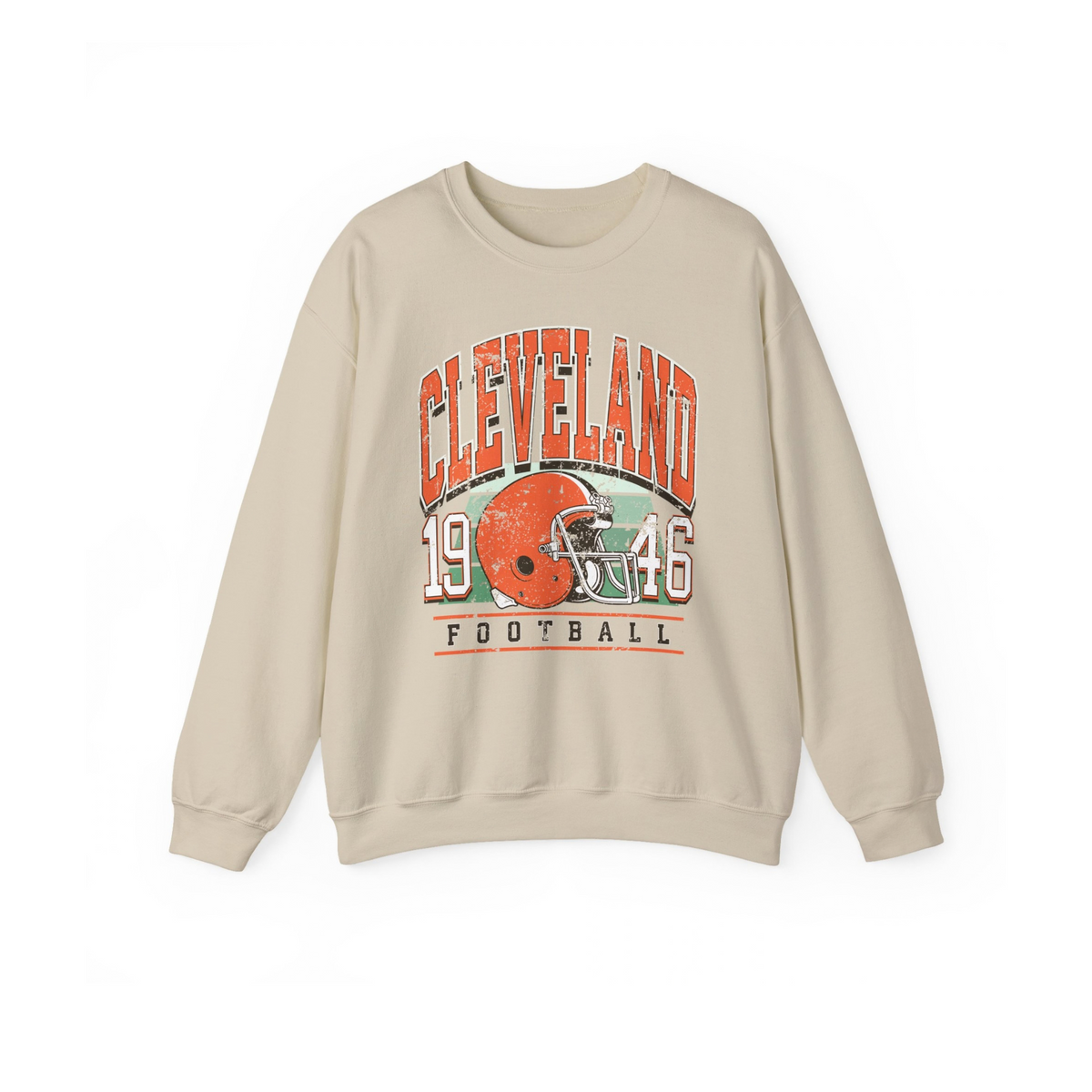 Cleveland retro 1946 football crewneck in sand