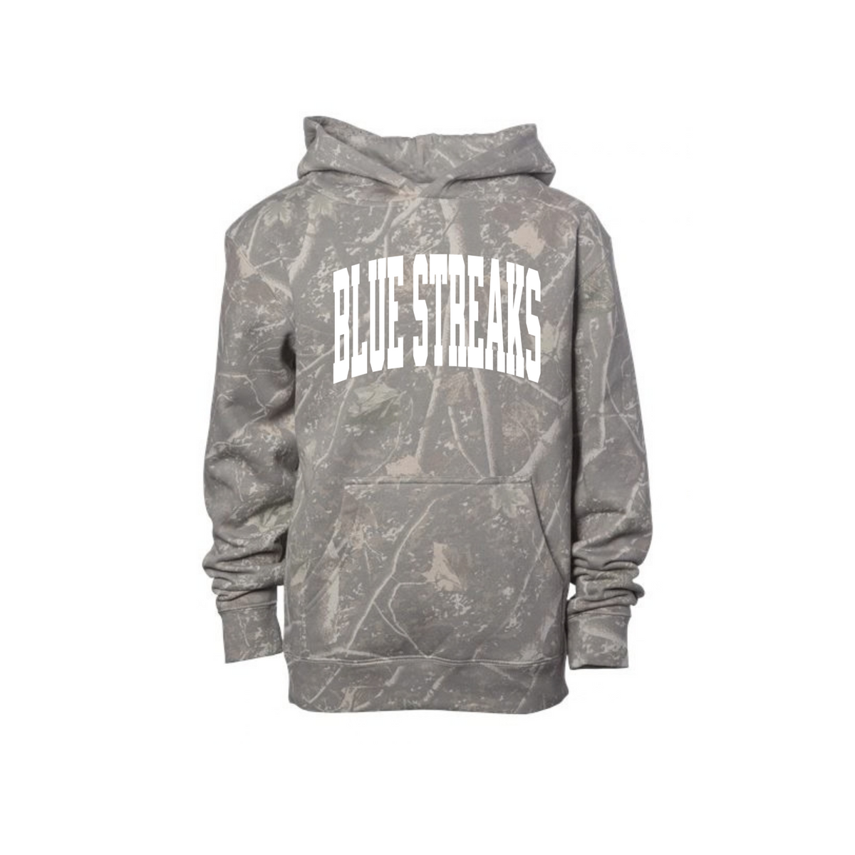 Lake Blue Streaks youth camo hoodie