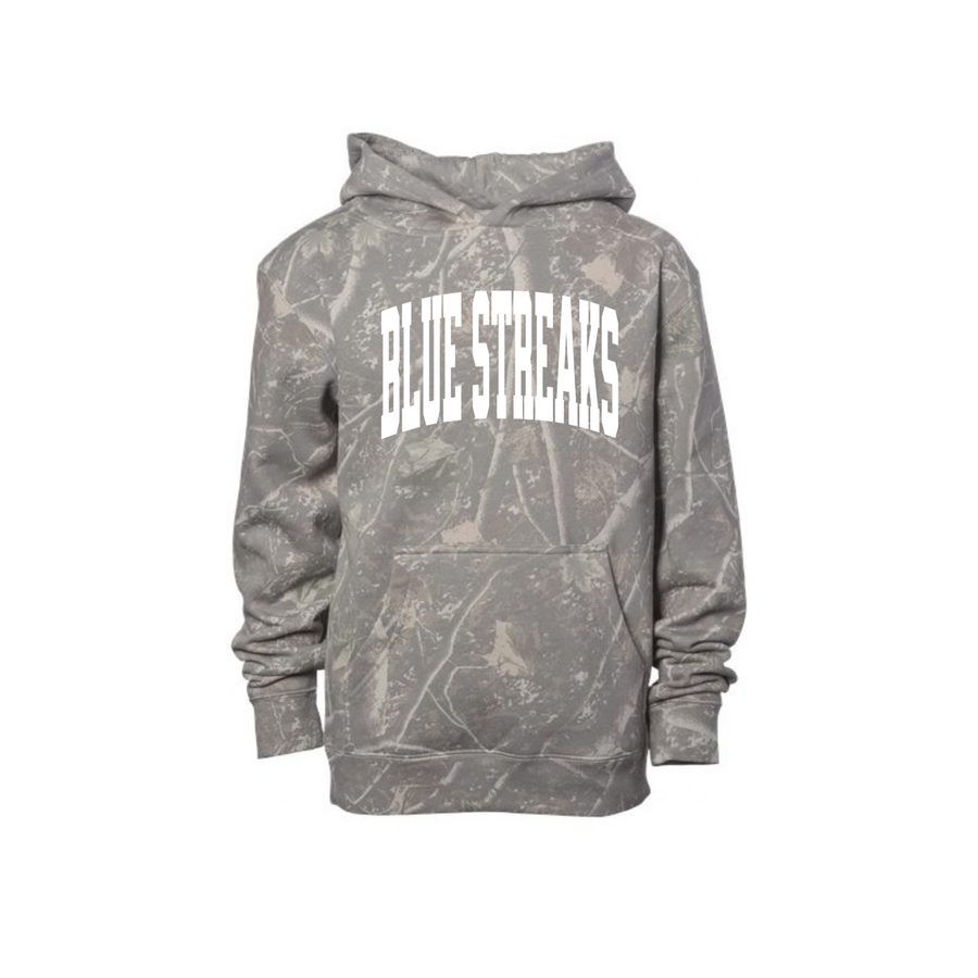 Lake Blue Streaks youth camo hoodie