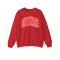 Lake Blue Streaks adult gingham BLUE STREAKS crewneck in red