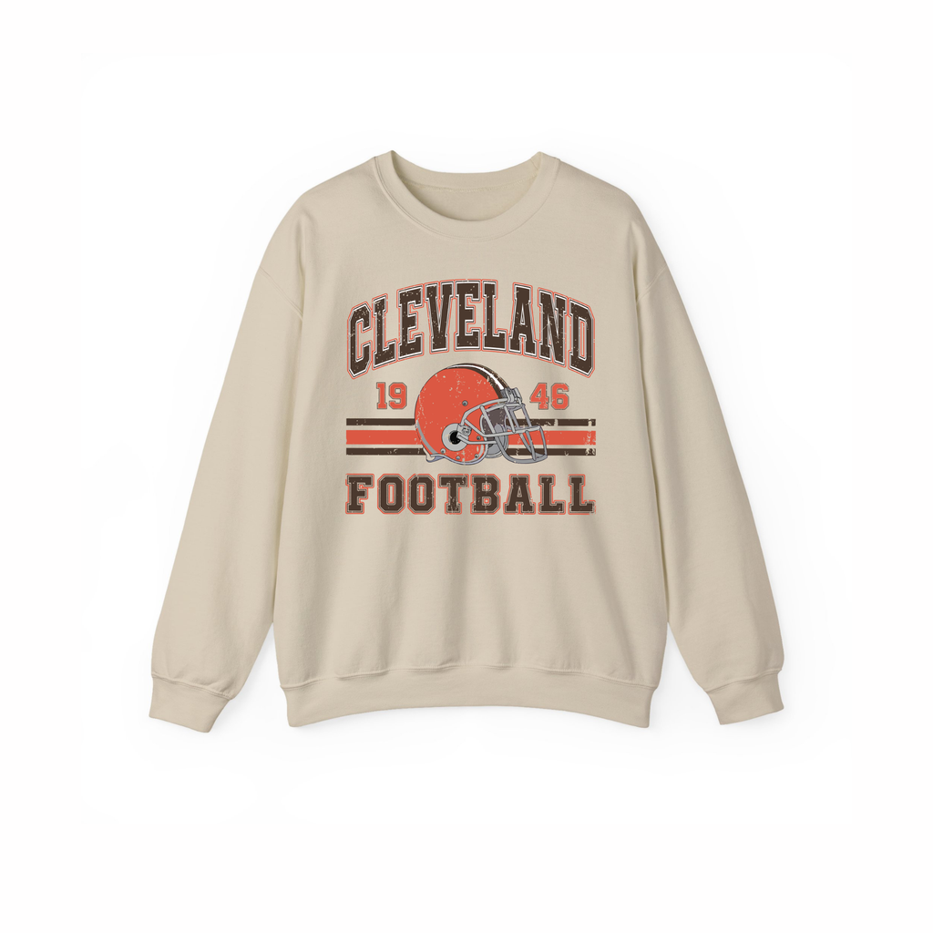 Sand Cleveland vintage helmet football unisex crewneck sweatshirt
