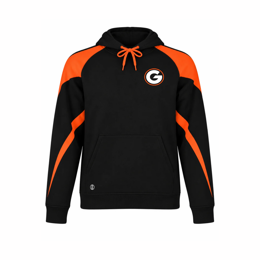 Green Bulldogs black and orange Holloway Prospect hoodie with G logo