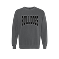 Green Bulldogs black polka dot Comfort Colors crewneck sweatshirt in Pepper