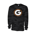 Green Bulldogs vintage G black camo long-sleeve shirt