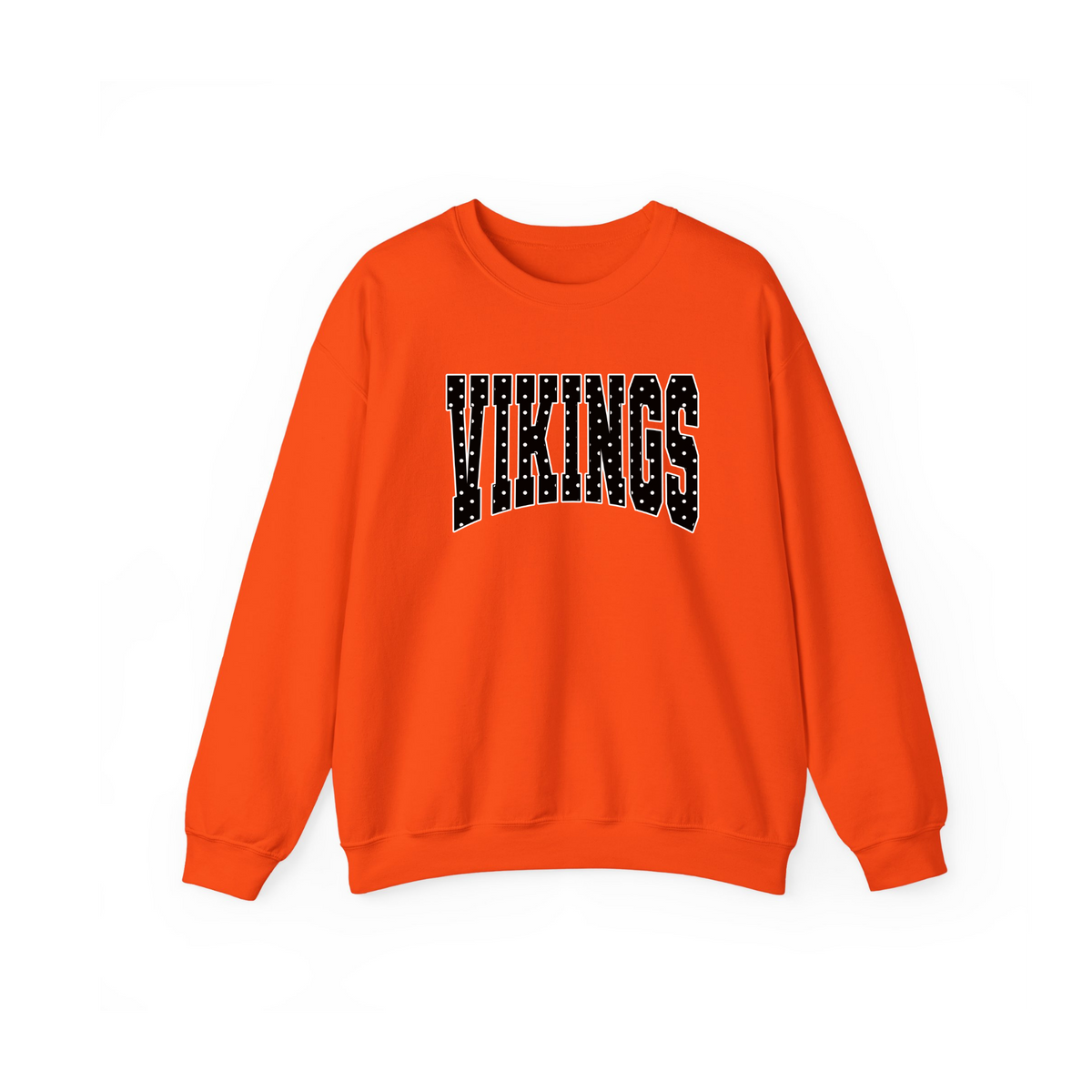 Hoover Vikings polka dot varsity crewneck sweatshirt in Orange