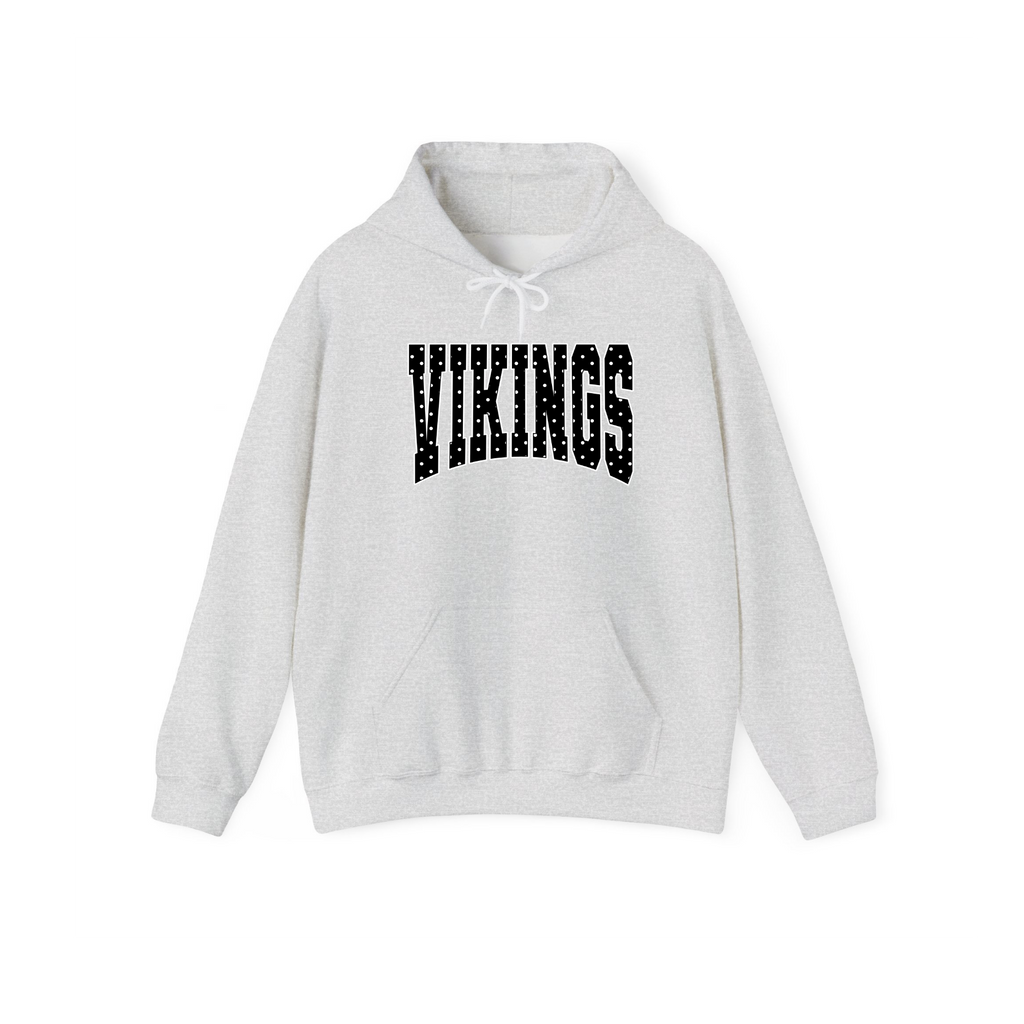 Hoover Vikings polka dot varsity hoodie in Ash Gray