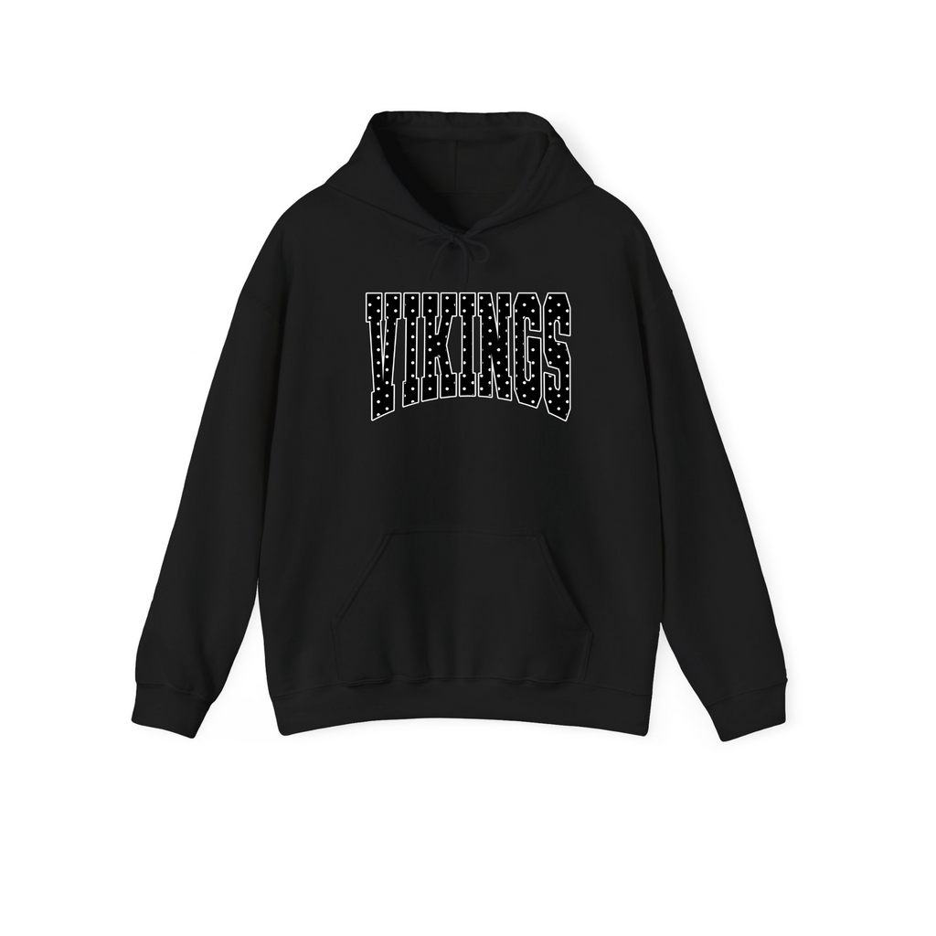Hoover Vikings polka dot varsity hoodie in Black