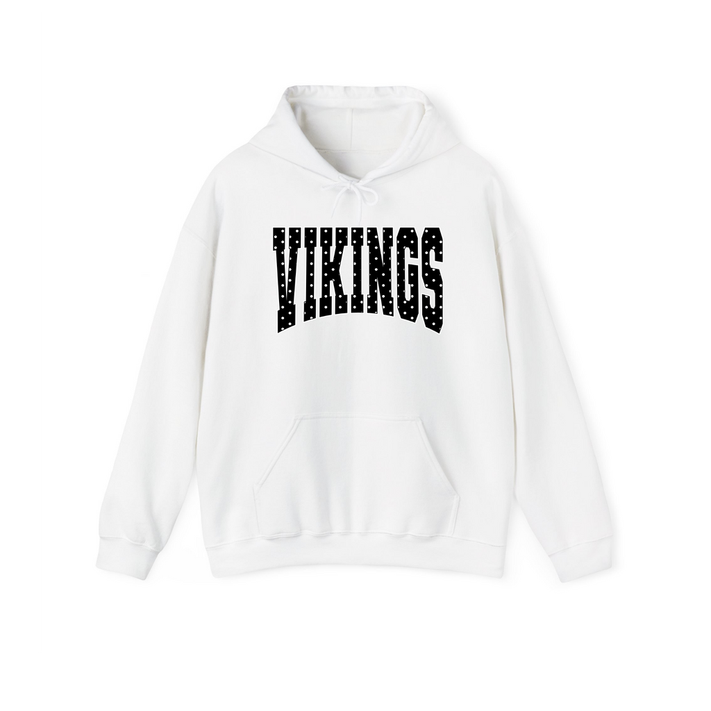 Hoover Vikings polka dot varsity hoodie in White