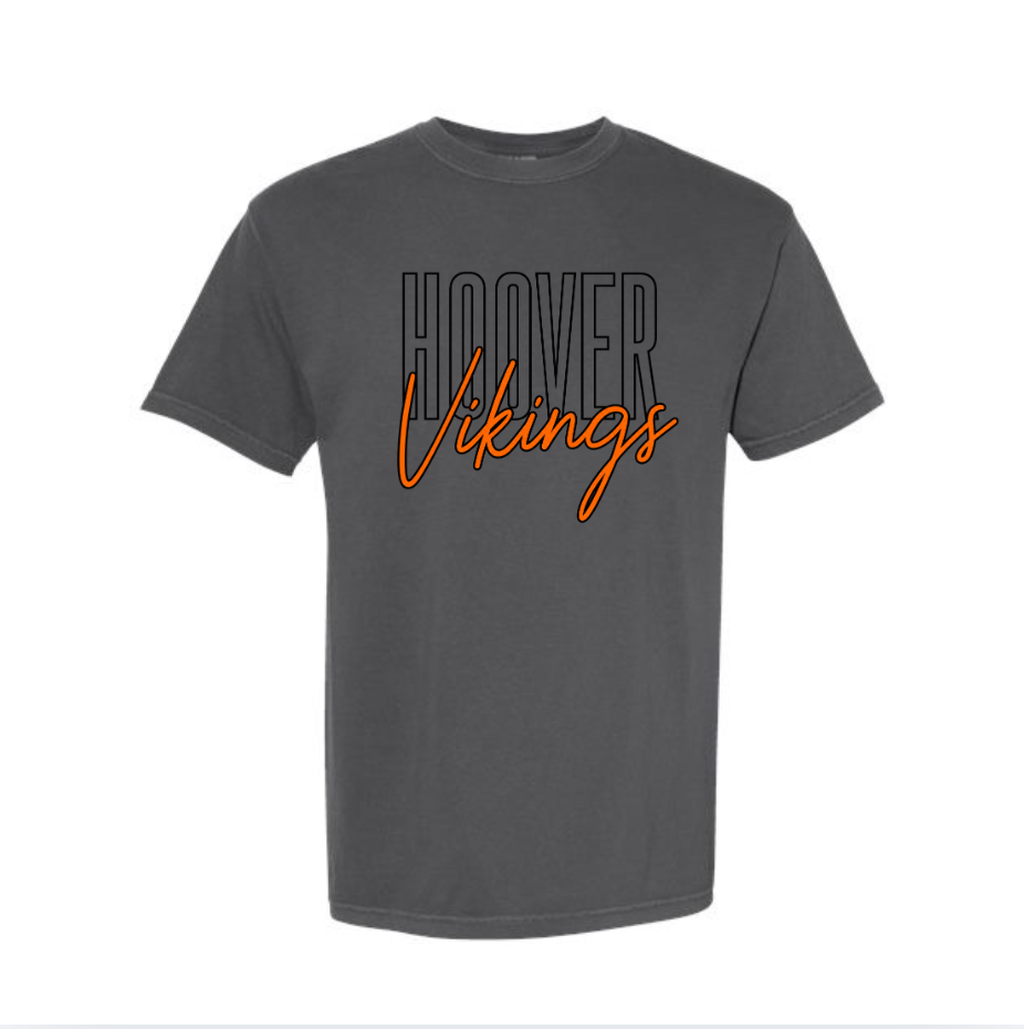 Pepper Grey Hoover Vikings script unisex T-shirt