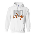 White Hoover Vikings script unisex Gildan hoodie