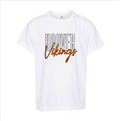 White Hoover Vikings script youth Comfort Colors T-shirt