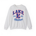 Lake Blue Streaks heritage lightning crewneck sweatshirt in ash gray