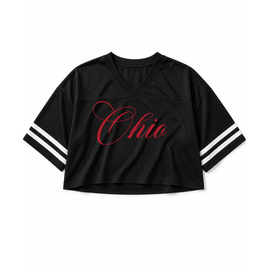 Ohio Script Cropped Football Jersey