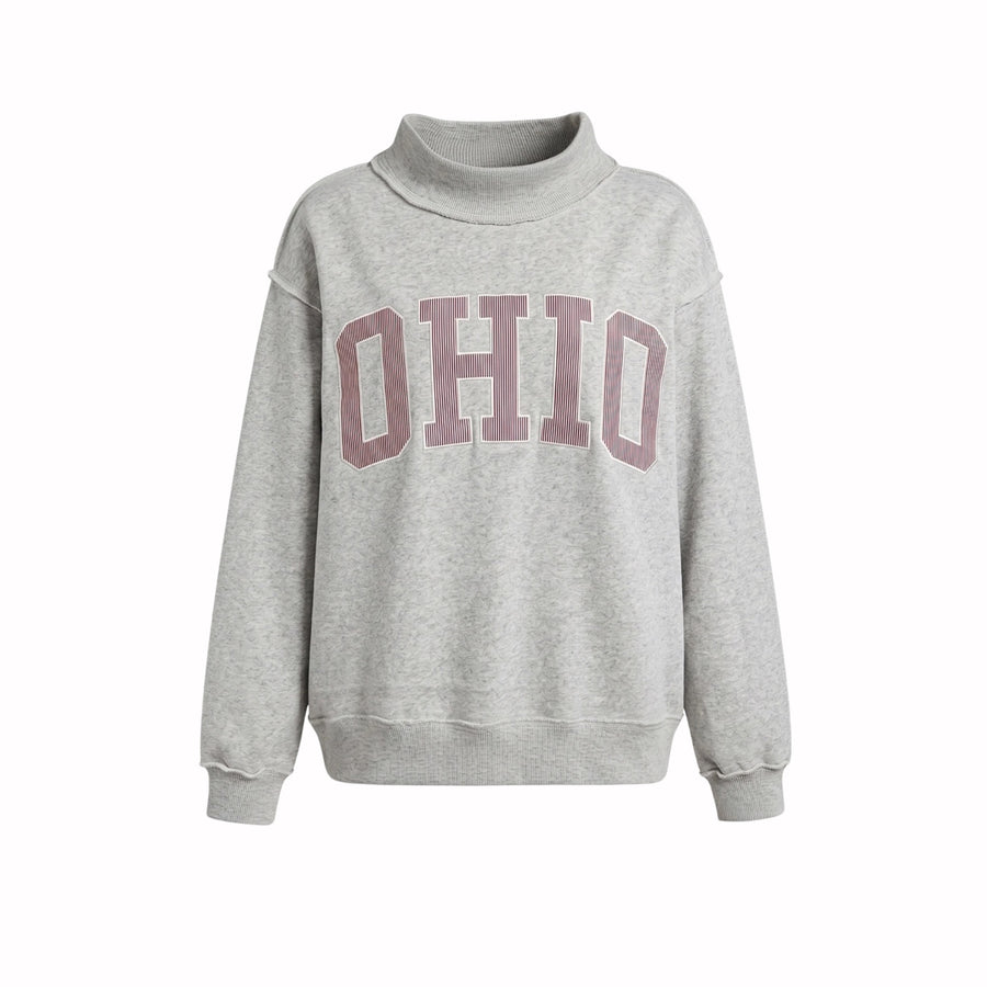 OHIO Varsity Mock-Neck Sweatshirt – Heather Gray